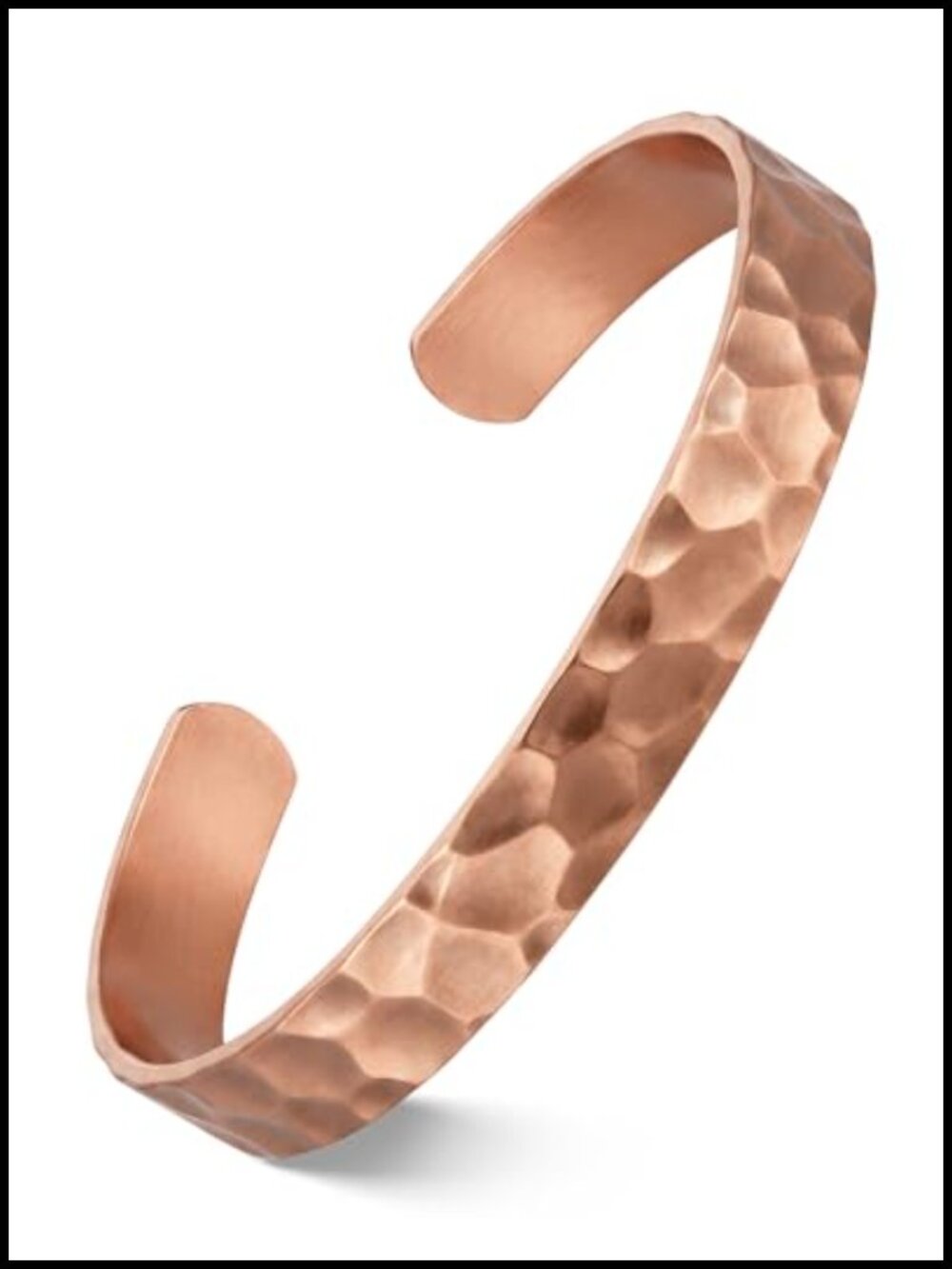99.99% Real Copper Tibetan Cuff Bangle, Adjustable Hammered Bracelet for Men